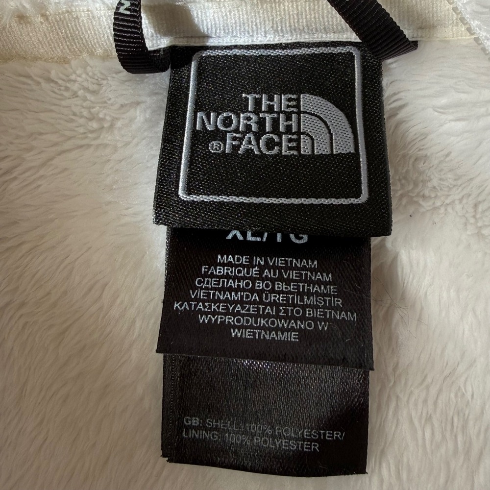 The North Face Osito Full Zip Fleece Jacket White Womens XL High‎ Pile Soft - Picture 5 of 7